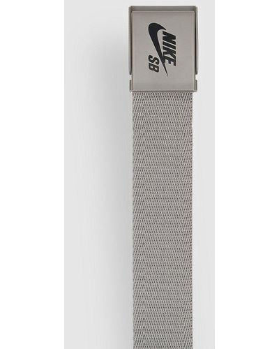 Nike Sb solid web cinturón gris - Blanco