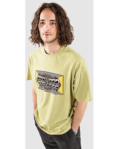 Volcom Mind invasion camiseta verde - Amarillo