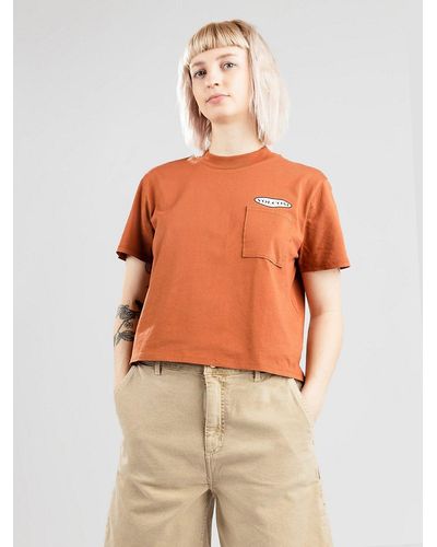 Volcom Pocket dial camiseta marrón - Naranja
