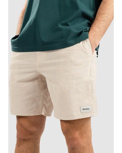 Rhythm Seersucker pantalones cortos marrón - Neutro