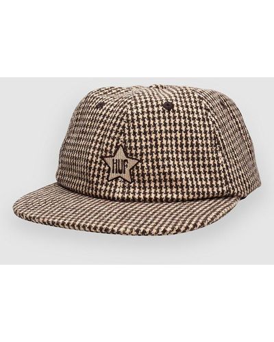 Huf One star houndstooth 6 cap - Natur