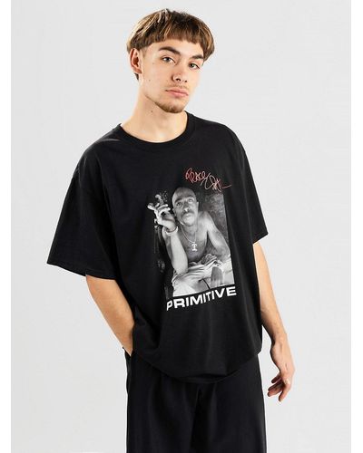Primitive Skateboarding X tupac smoke camiseta negro