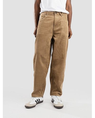 Volcom Billow tapered pantalones con cordón marrón - Neutro