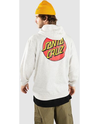 Santa Cruz Classic dot chest hoodie - Weiß