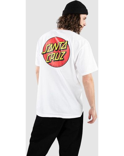 Santa Cruz Classic dot chest camiseta blanco