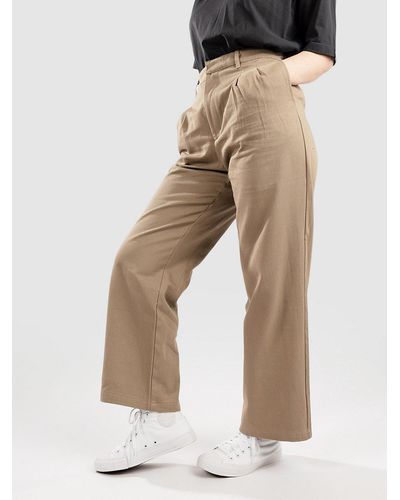 Blue Tomato High waist chino pantalones marrón - Neutro