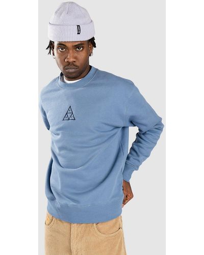 Huf Set triple triangle crewneck sweater - Blau