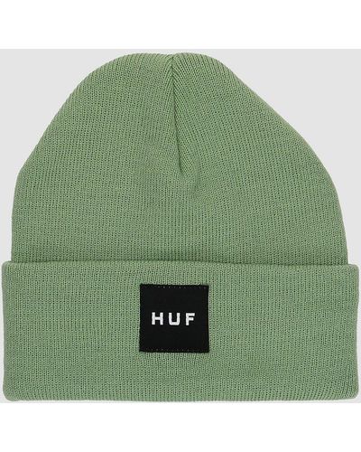 Huf Essentials box logo cuff gorro verde