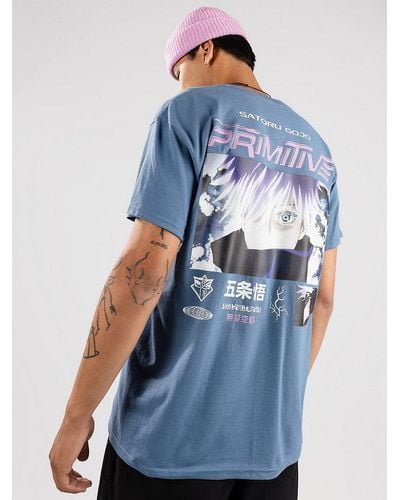 Primitive Skateboarding Satoru camiseta azul