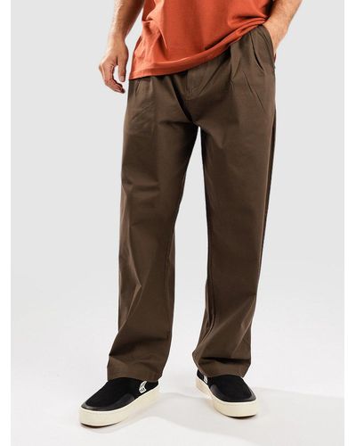 Anerkjendt Akjakob cotton pleat pantalones marrón