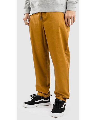 Kazane Harvard pantalones marrón - Amarillo