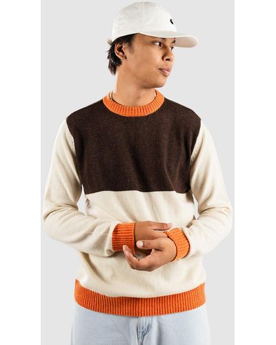 Anerkjendt Akrico colorblock lambswool jersey de punto marrón - Gris