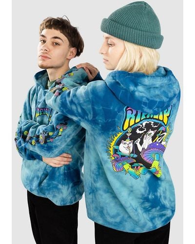 RIPNDIP Psychodelic garden sudadera con capucha - Azul