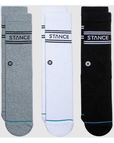 Stance Basic 3 pack crew socks estampado - Azul