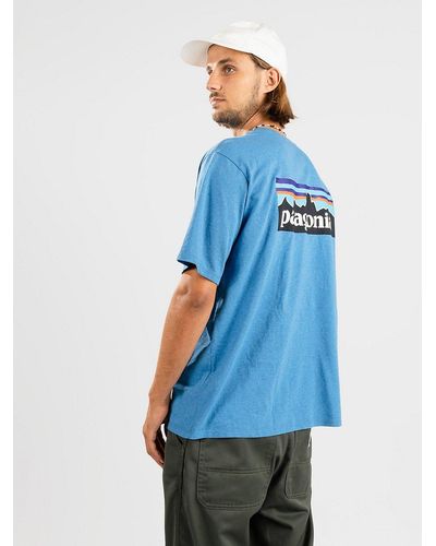 Patagonia P-6 logo responsibili t-shirt - Blau