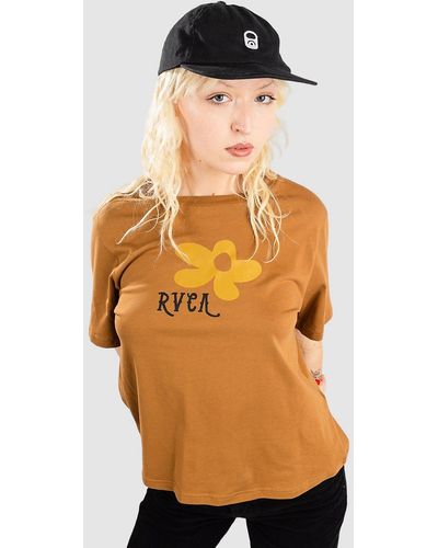 RVCA Daisy camiseta marrón - Naranja
