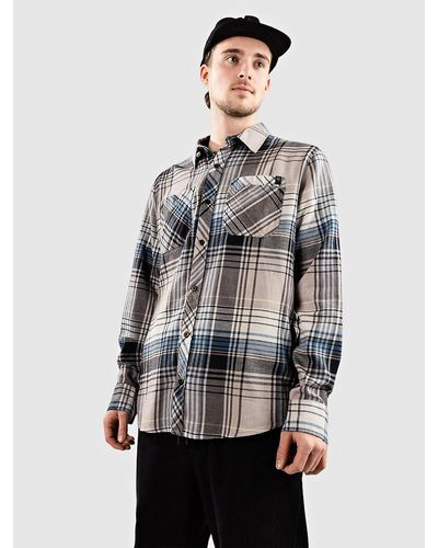 Fox Turnouts utility flannel camisa gris