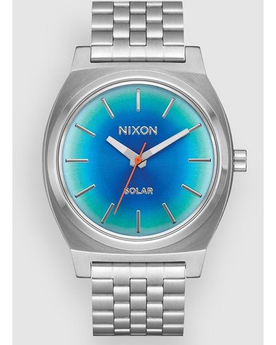 Nixon Time teller solar reloj azul - Gris
