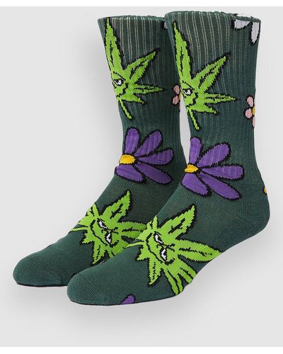 Huf Buddy bloom calcetines verde