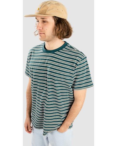 Globe Stray striped camiseta verde - Azul