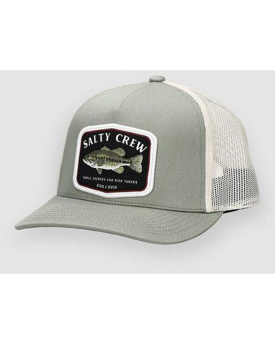 Salty Crew Bigmouth trucker sombrero verde - Gris