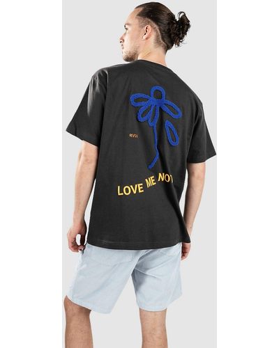 RVCA Love me not camiseta negro - Azul