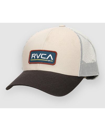 RVCA Ticket trucker iii gorra marrón - Blanco