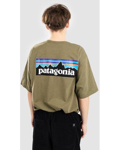 Patagonia P-6 logo responsibili camiseta verde
