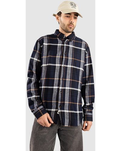 Anerkjendt Akleif flannel check hemd - Blau