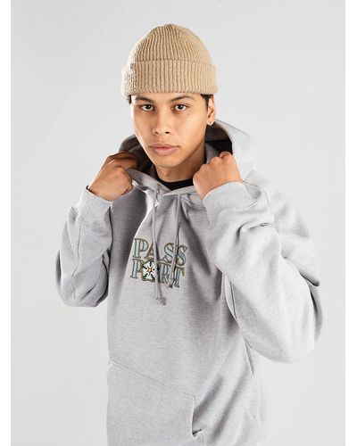 Pass Port Rosa embroidery hoodie - Weiß
