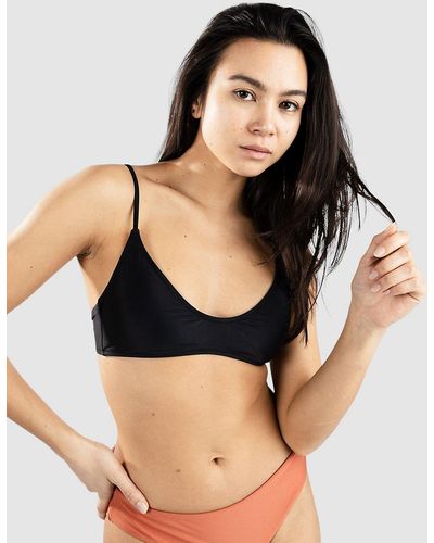 Volcom Simply solid crop bikini top - Schwarz