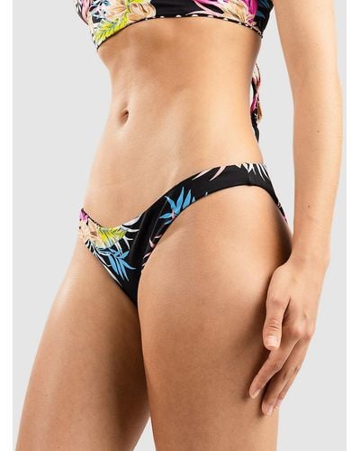Hurley Hana reversible moderate bikini bottom estampado - Azul