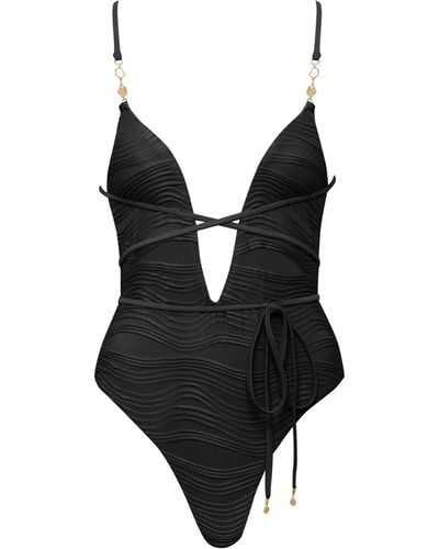 Bluebella Orta Multi-way Plunge Swimsuit Black