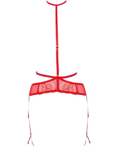 Bluebella Enya Suspender Harness With Detachable Harness Red