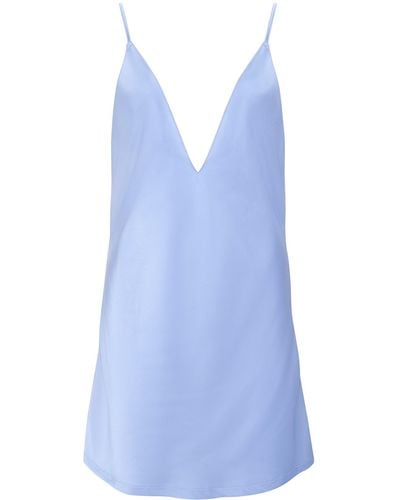 Bluebella Clea Luxury Satin Short Chemise Hydrangea Blue