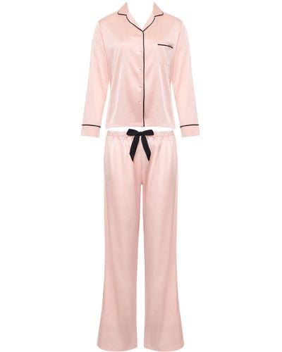Bluebella Claudia Shirt And Trouser Set - Pink