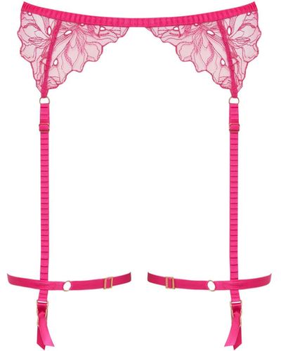 Bluebella Bluebella astra strumpfhalter in oberschenkel-harness-stil fuchsia-rosa - Pink