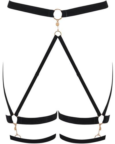 Bluebella Bluebella simone oberschenkel-harness schwarz/gold - Weiß