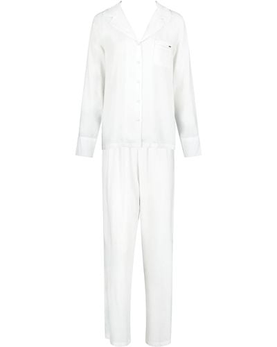 Bluebella Tarcon Eco Viscose Long Pyjama Set White