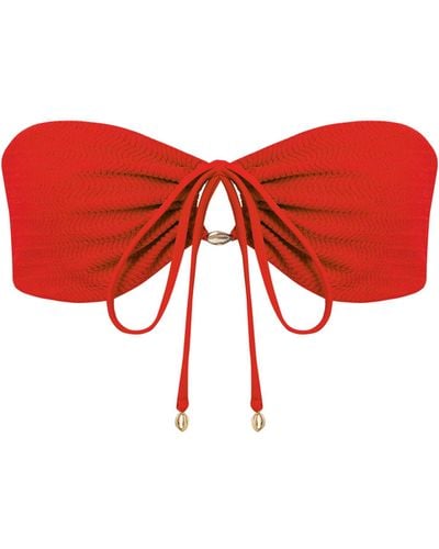 Bluebella Shala Multi-way Bandeau Bikini Top Red