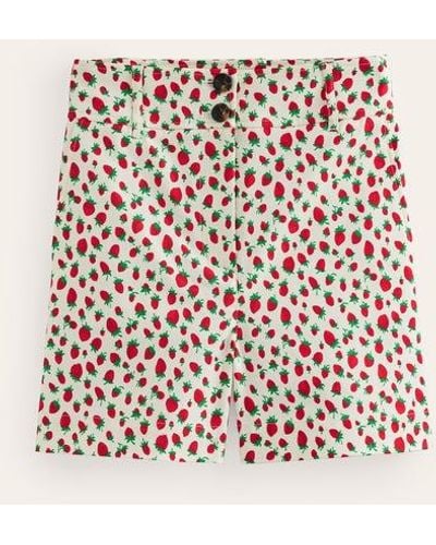 Boden Westbourne Sateen Shorts Multi, Strawberry Vine - Multicolor