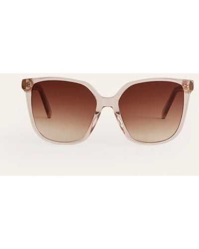Boden Thin D Frame Sunglasses - Brown