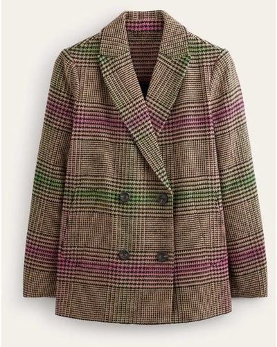 Boden Double-breasted Ed Coat - Brown