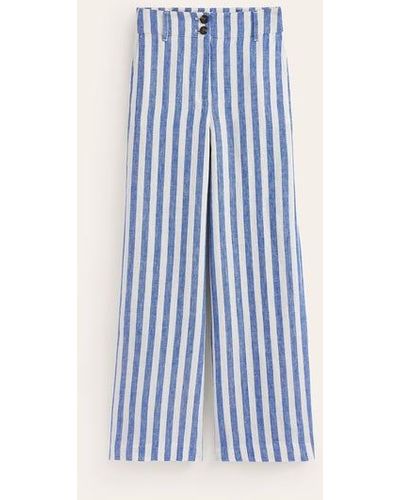 Boden Westbourne Linen Pants - Blue