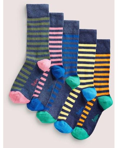 Boden 5 Pack Favourite Socks - Blue