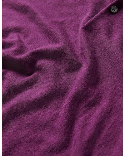 Boden Finsbury Knitted Polo Shirt Charisma , Charisma - Purple