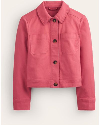 Boden Casual Crop Jacket - Pink