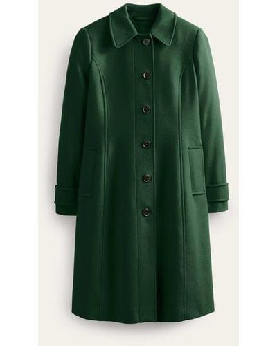 Boden Durham Wool Collared Coat - Green