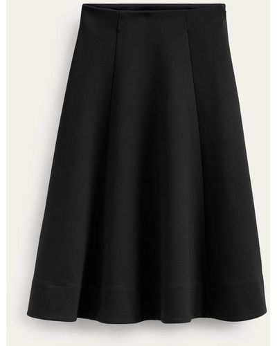 Boden Flippy Jersey Midi Skirt - Black