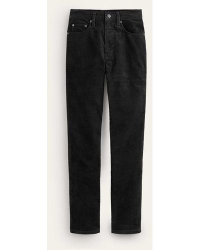 Boden Corduroy Slim Straight Jeans - Black